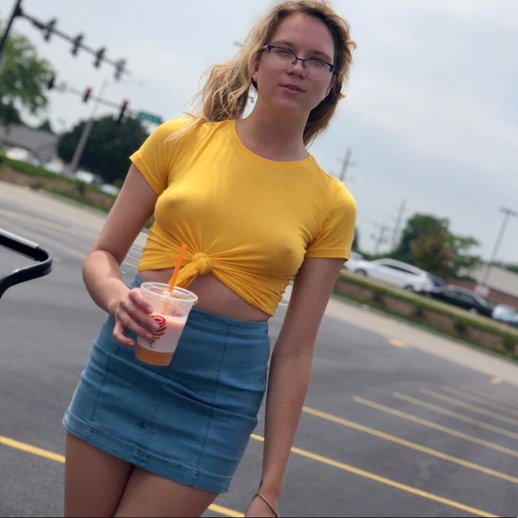 cute yellow summer tops